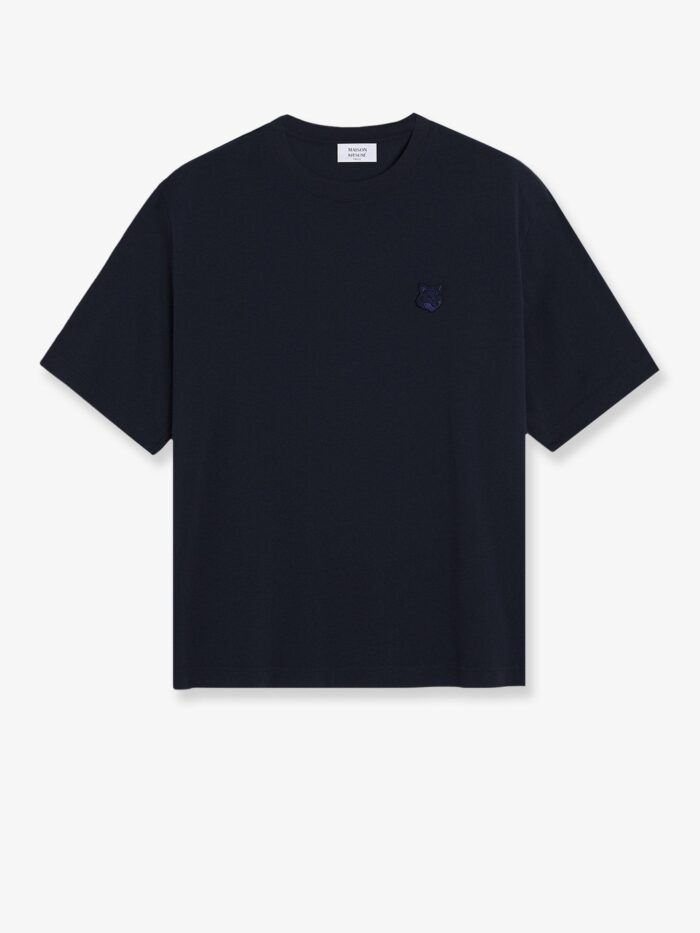 Maison Kitsune Cotton T-shirt With Iconic Logo Patch