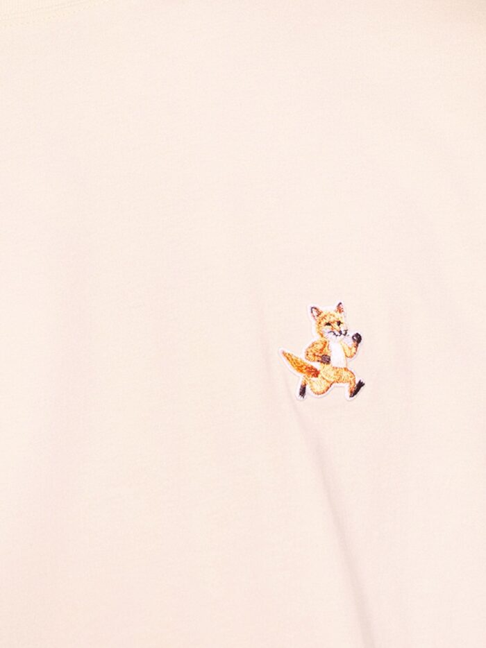 Maison Kitsune Cotton T-shirt With Iconic Patch On The Front