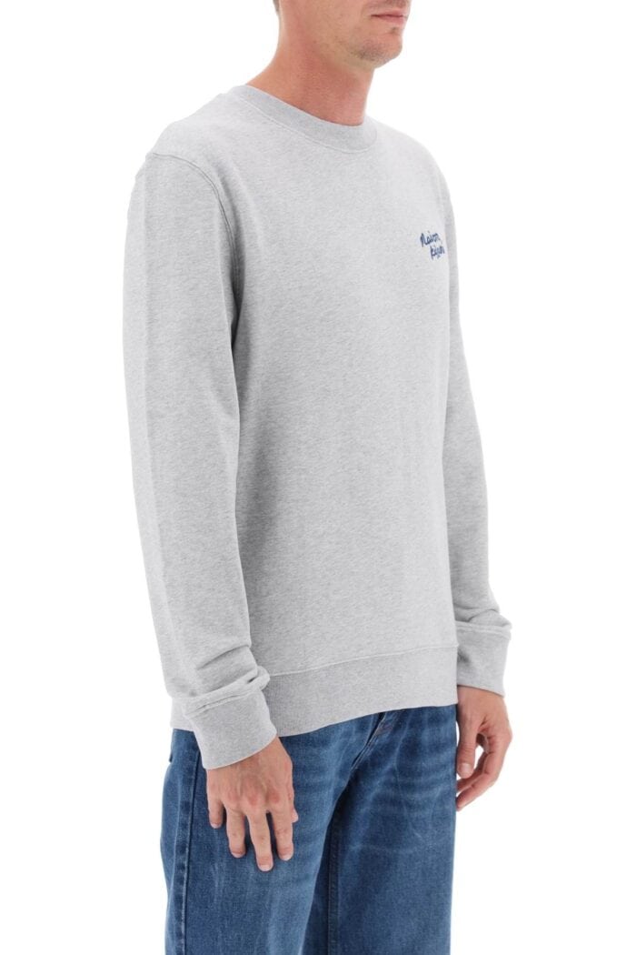 Maison Kitsune Crew-neck Sweatshirt With Logo Lettering