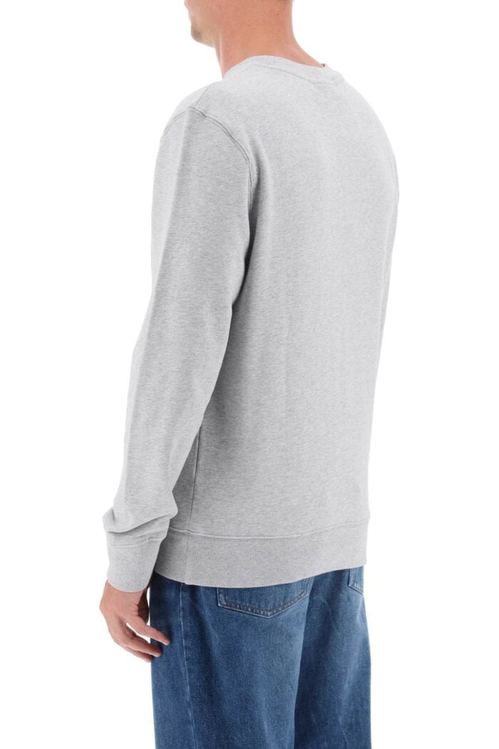 Maison Kitsune Crew-neck Sweatshirt With Logo Lettering