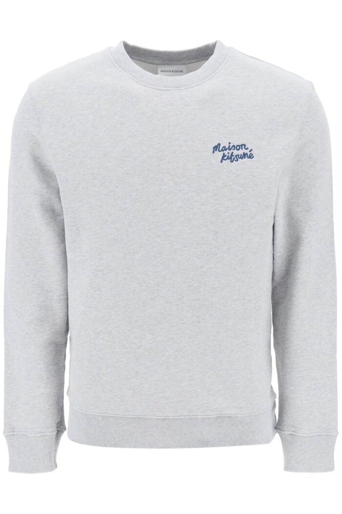 Maison Kitsune Crew-neck Sweatshirt With Logo Lettering