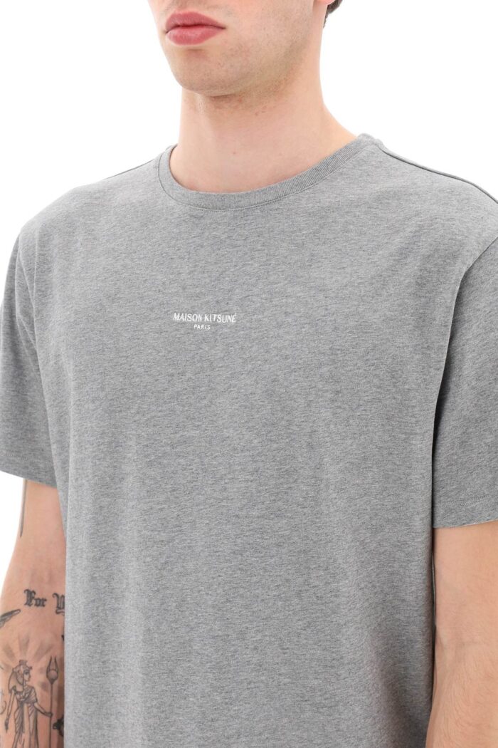 Maison Kitsune Crew-neck T-shirt With Logo Detail