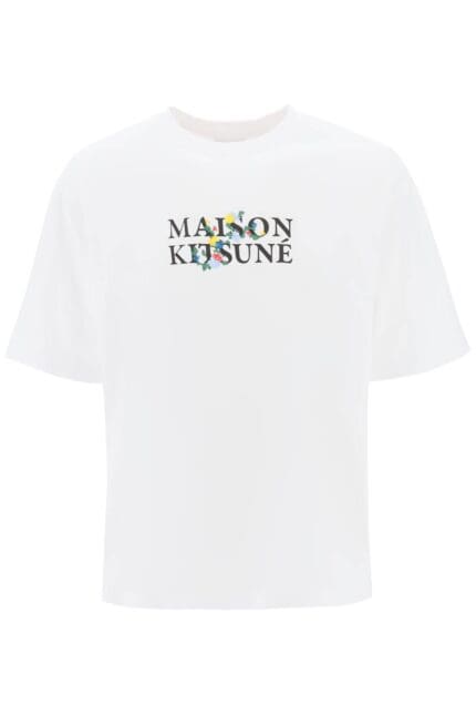 Maison Kitsune Flowers Logo Oversized T-shirt