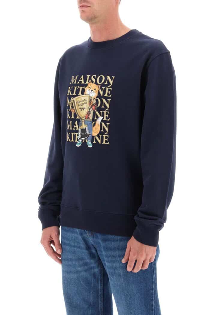 Maison Kitsune Fox Champion Crew-neck Sweatshirt