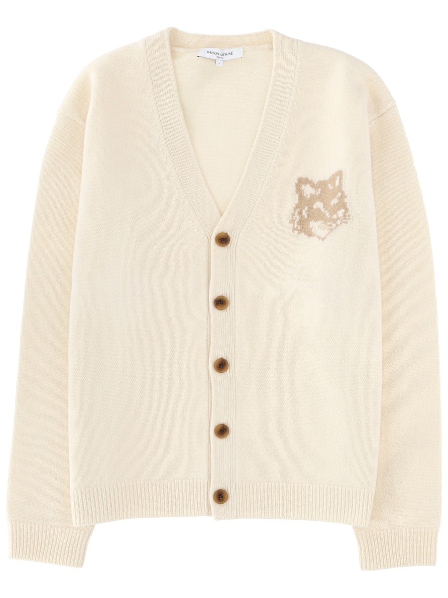 Maison Kitsune "FOX HEAD" CARDIGAN