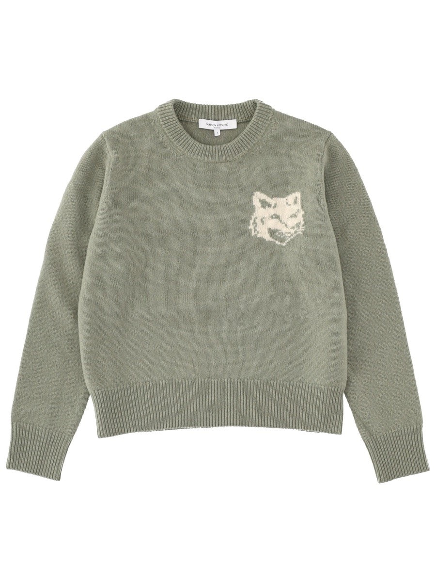 Maison Kitsune "FOX HEAD" SWEATER