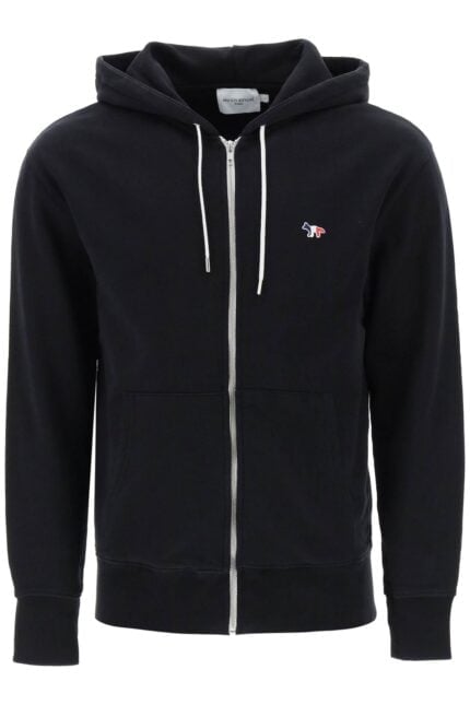 Maison Kitsune Full Zip Hoodie With Tricolor Fox Patch