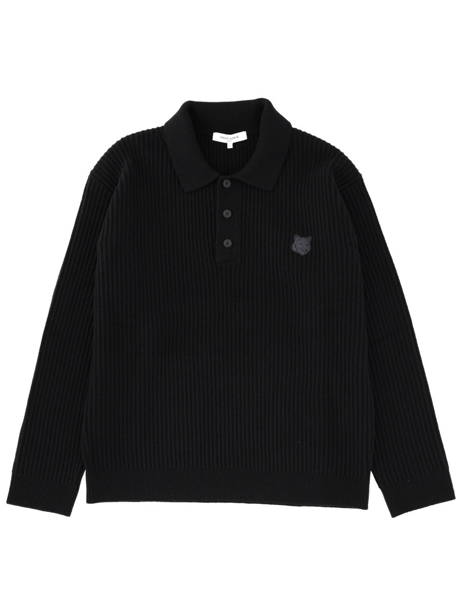 Maison Kitsune LONG-SLEEVED POLO SHIRT