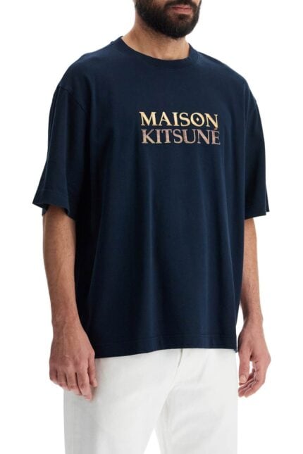 MAISON KITSUNE Oversized T-shirt With Gradient Logo