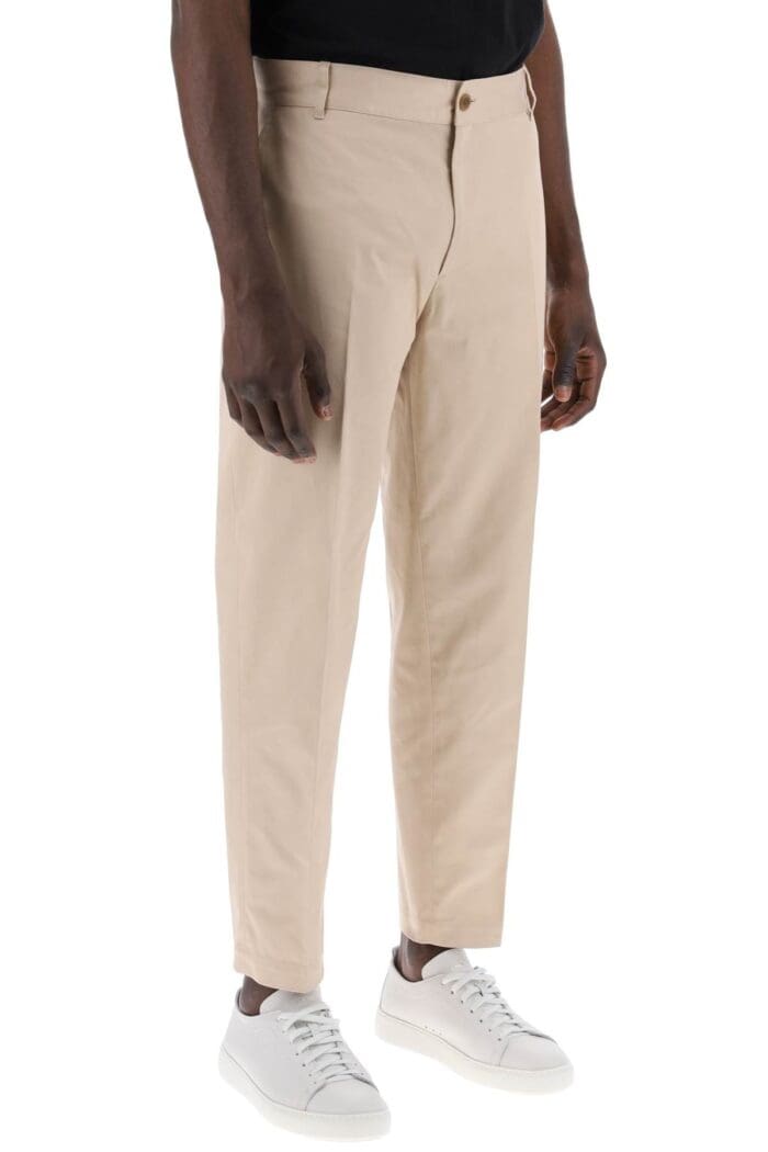 MAISON KITSUNE Pantaloni Chino In Gabardina Di Cotone