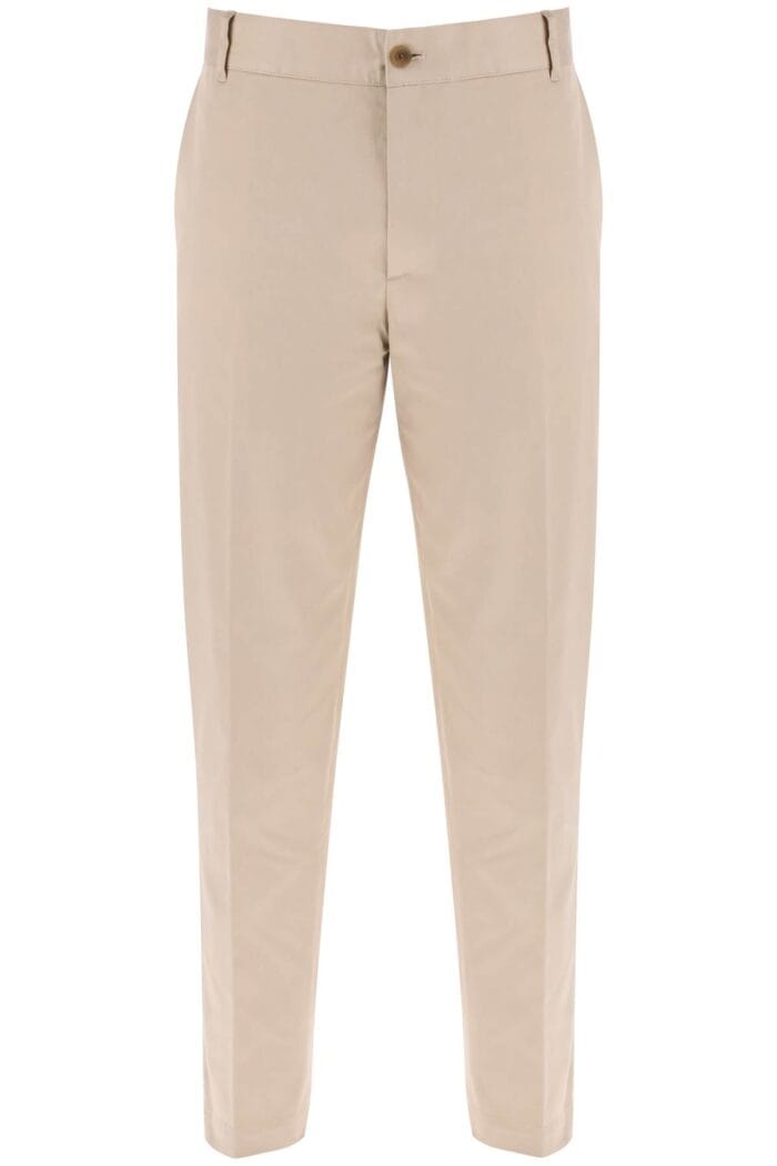 MAISON KITSUNE Pantaloni Chino In Gabardina Di Cotone