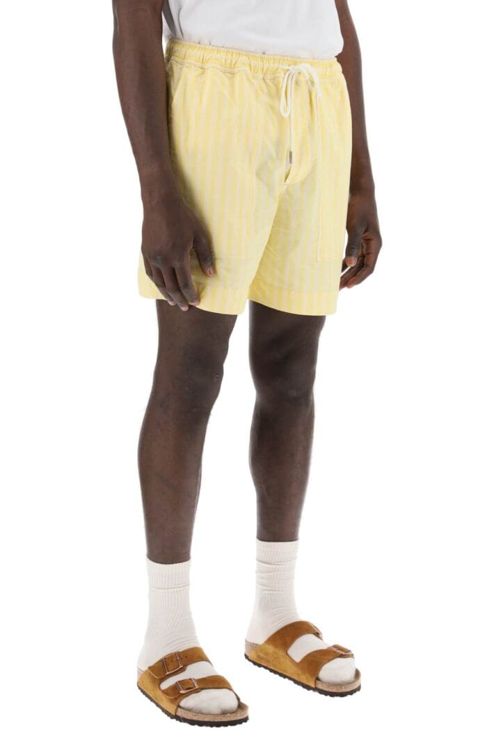 MAISON KITSUNE Striped Poplin Bermuda Shorts For