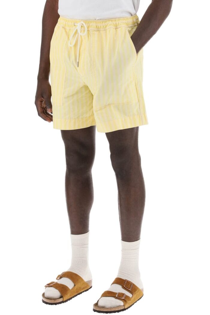 MAISON KITSUNE Striped Poplin Bermuda Shorts For