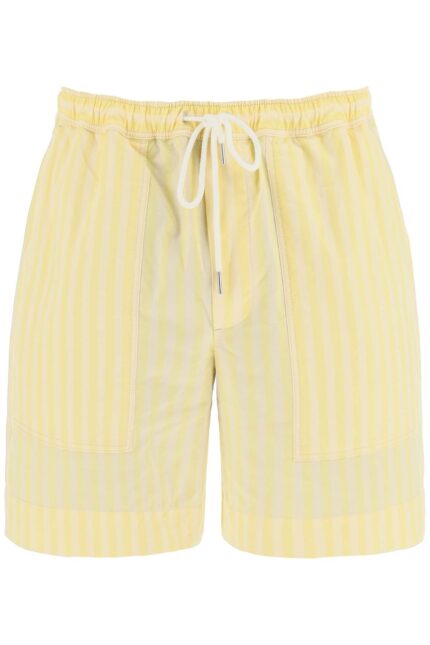 MAISON KITSUNE Striped Poplin Bermuda Shorts For