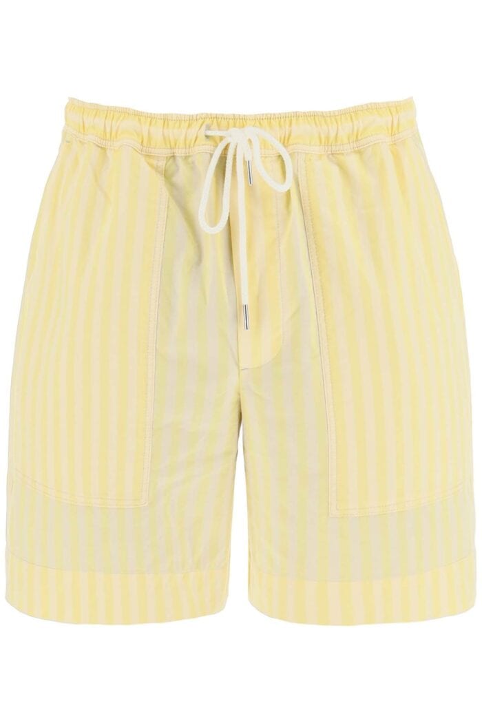 MAISON KITSUNE Striped Poplin Bermuda Shorts For