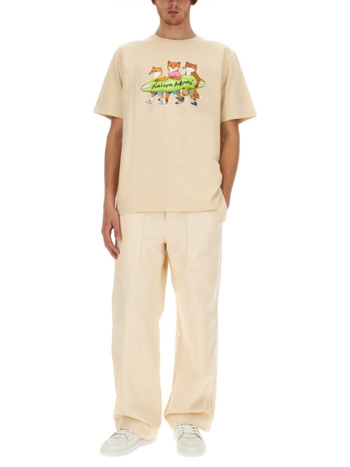 Maison Kitsune "SURFING FOXES" T-SHIRT