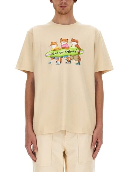 Maison Kitsune "SURFING FOXES" T-SHIRT