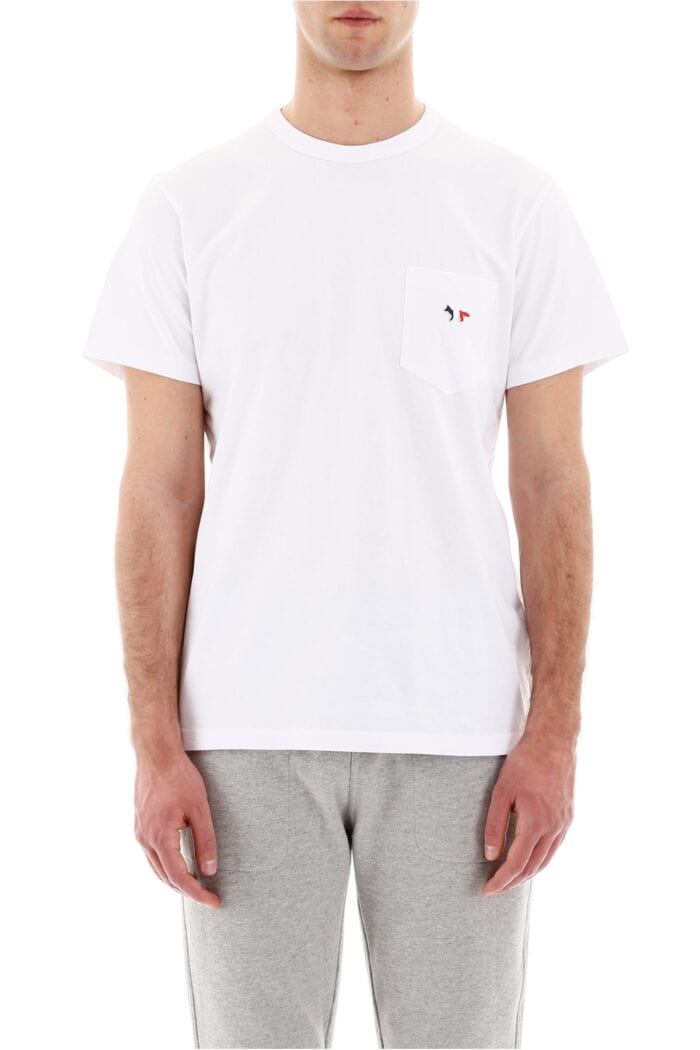 Maison Kitsune T-shirt With Pocket And Tricolour Fox