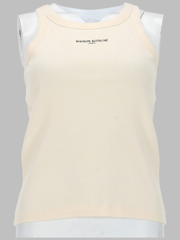 Maison Kitsune TANK TOP CON LOGO