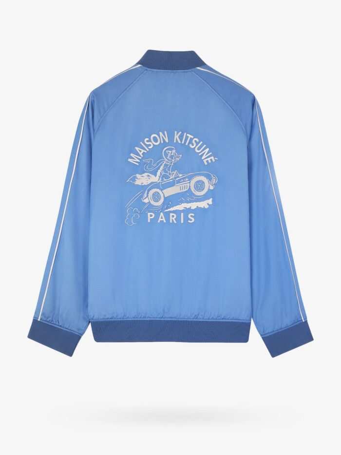 Maison Kitsune Viscose Jacket With Logo Embroidery