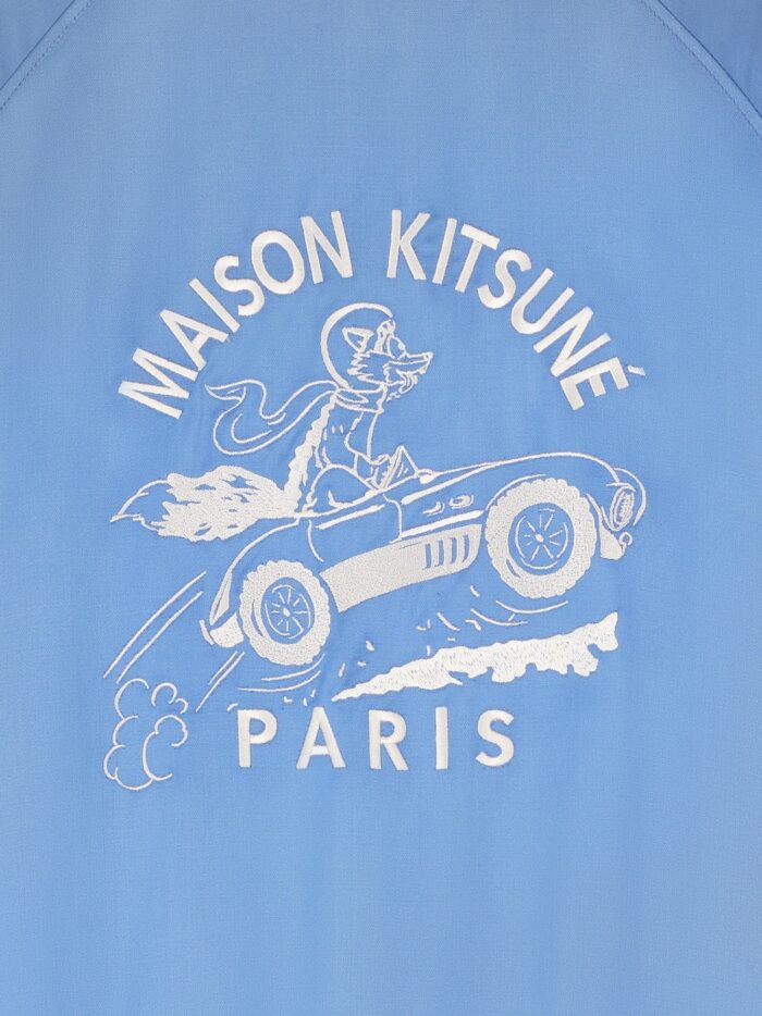 Maison Kitsune Viscose Jacket With Logo Embroidery