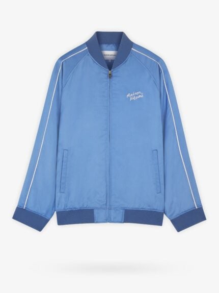 Maison Kitsune Viscose Jacket With Logo Embroidery