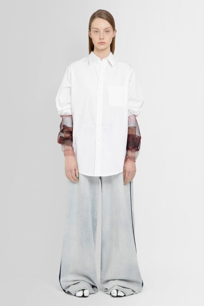 MAISON MARGIELA Bleached Wide Leg Jeans