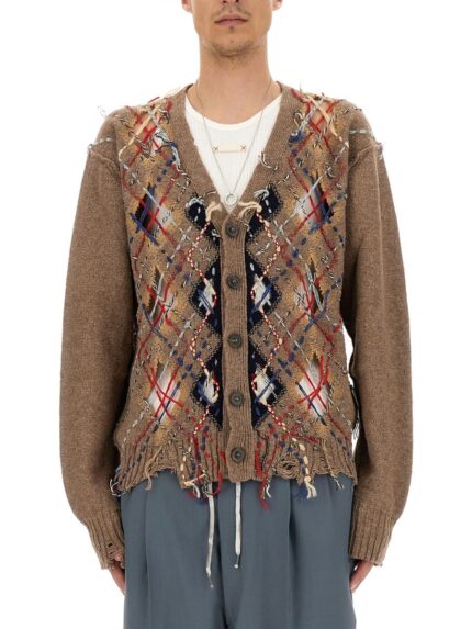 Maison Margiela CARDIGAN WITH DIAMOND PATTERN