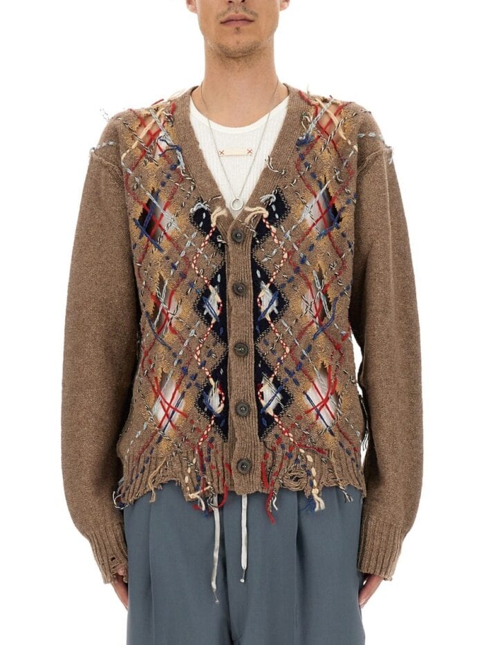 Maison Margiela CARDIGAN WITH DIAMOND PATTERN