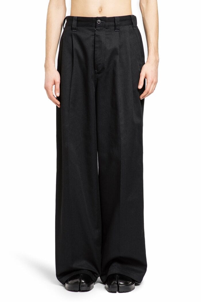 MAISON MARGIELA Cotton Nylon Wide Leg Trousers