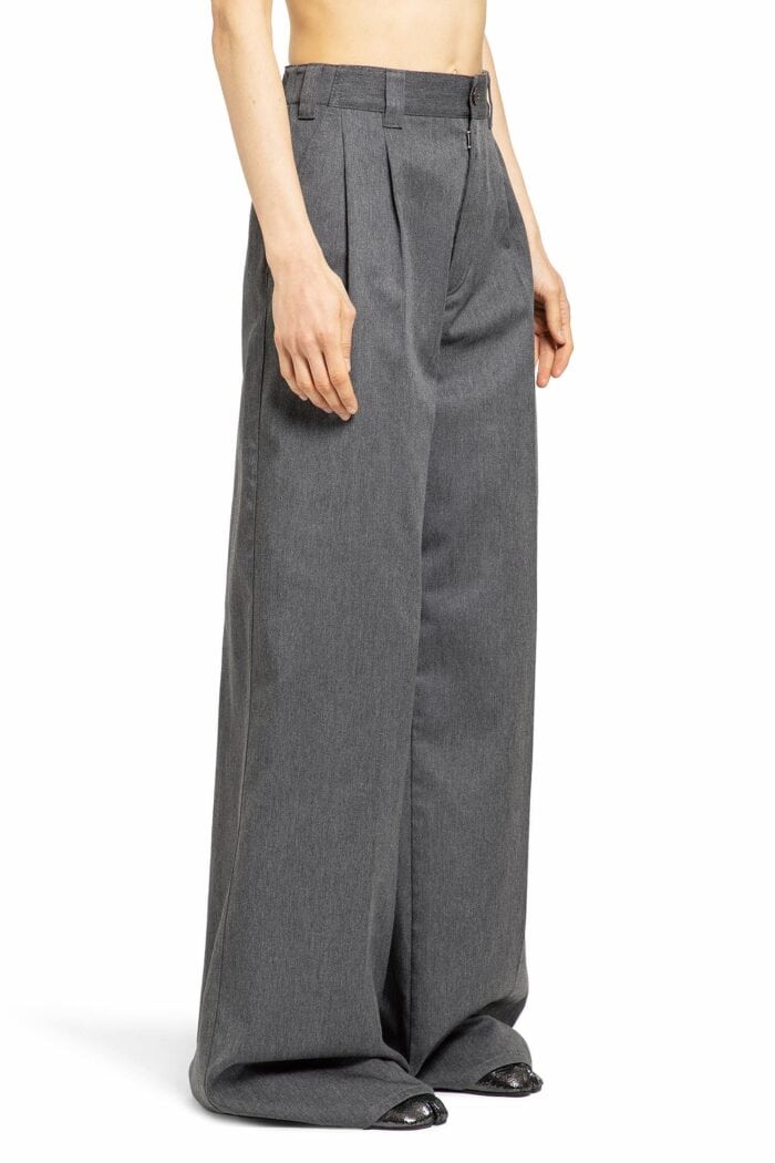 MAISON MARGIELA Cotton Wool Wide Leg Trousers