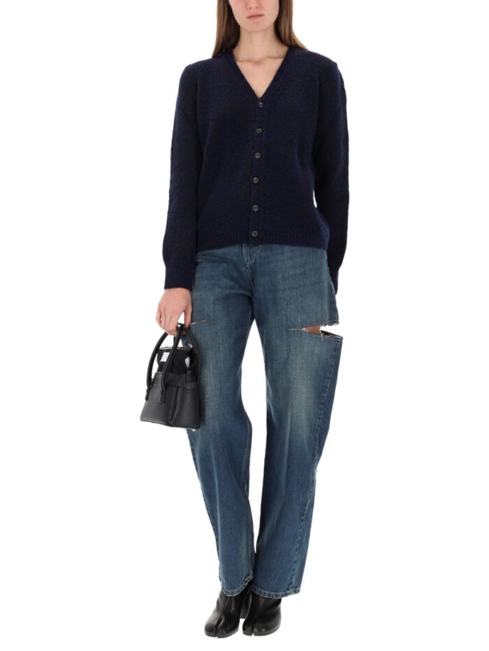 Maison Margiela CROPPED JEANS WITH FRAYED HEM