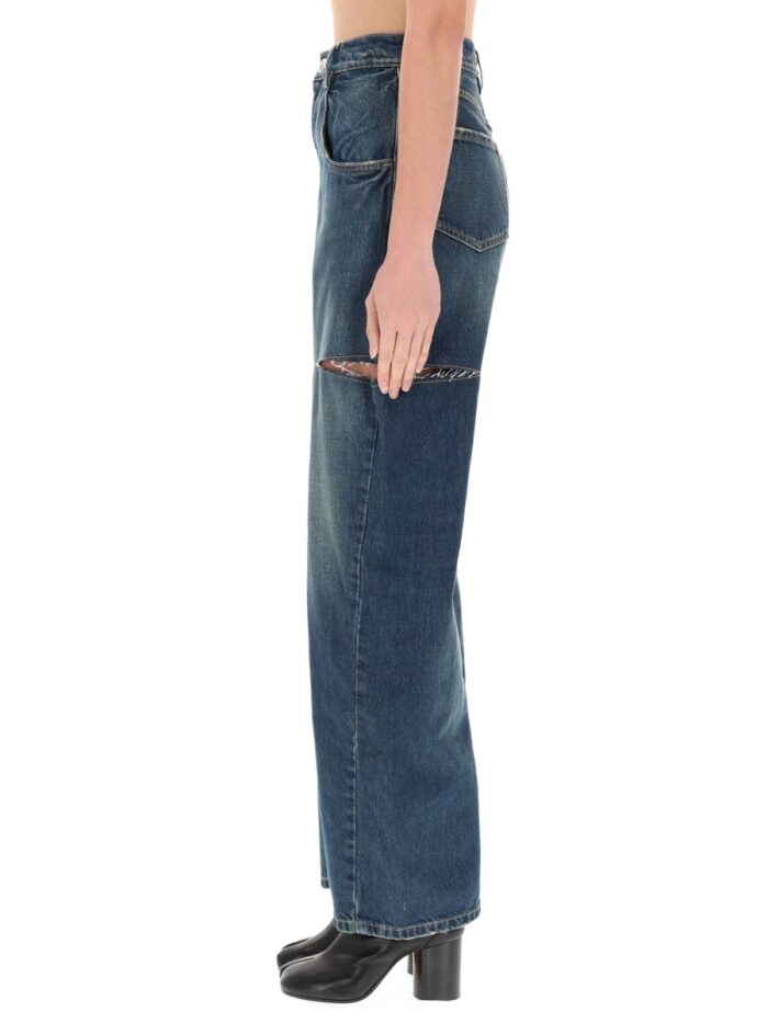 Maison Margiela CROPPED JEANS WITH FRAYED HEM