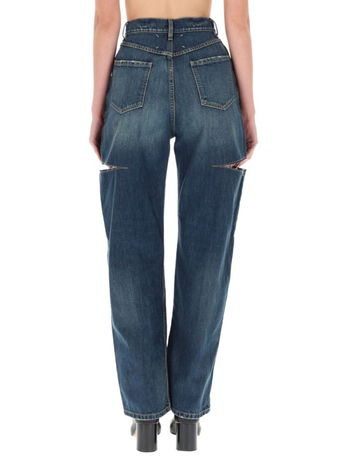 Maison Margiela CROPPED JEANS WITH FRAYED HEM