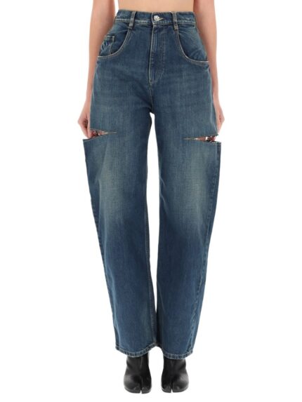 Maison Margiela CROPPED JEANS WITH FRAYED HEM