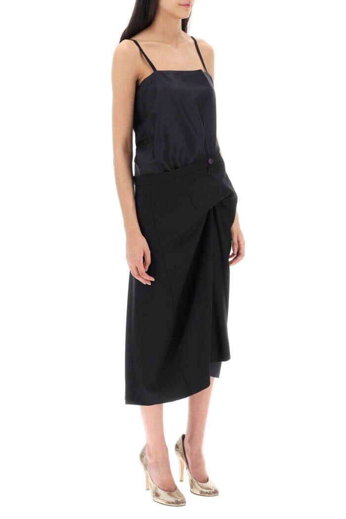 Maison Margiela Dual Material Midi Dress