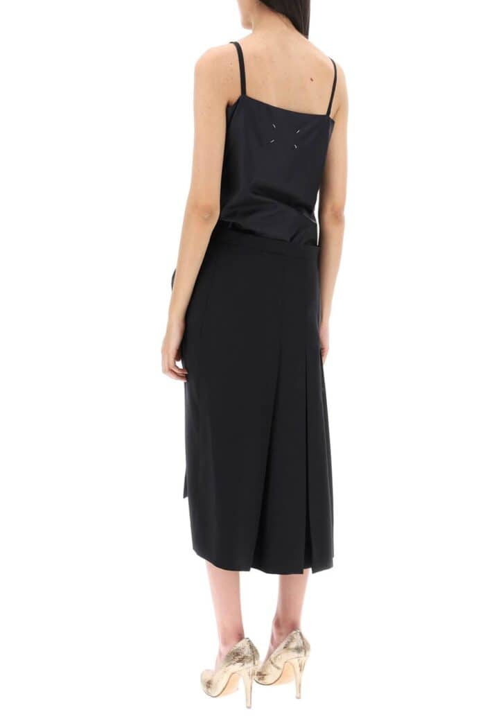 Maison Margiela Dual Material Midi Dress