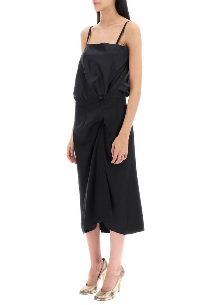 Maison Margiela Dual Material Midi Dress