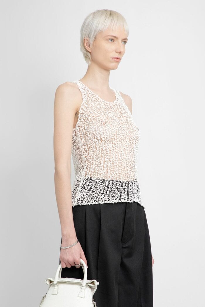 MAISON MARGIELA Floral Lace Tank Top