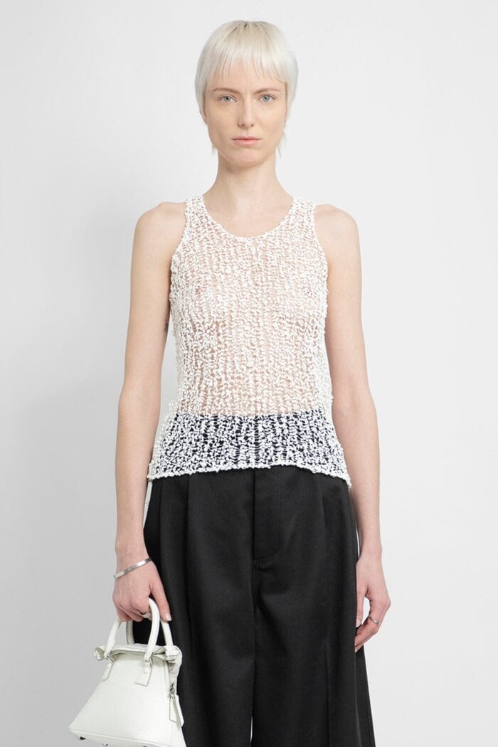 MAISON MARGIELA Floral Lace Tank Top