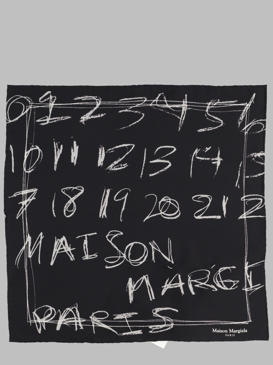 Maison Margiela FOULARD IN SETA STAMPATA