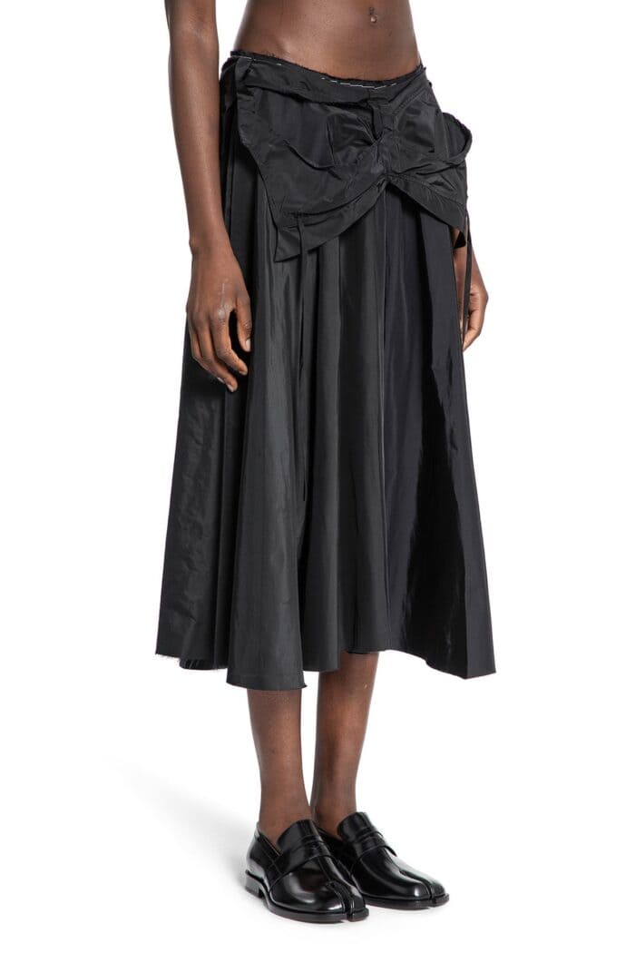 MAISON MARGIELA Gathered Nylon Bow Skirt