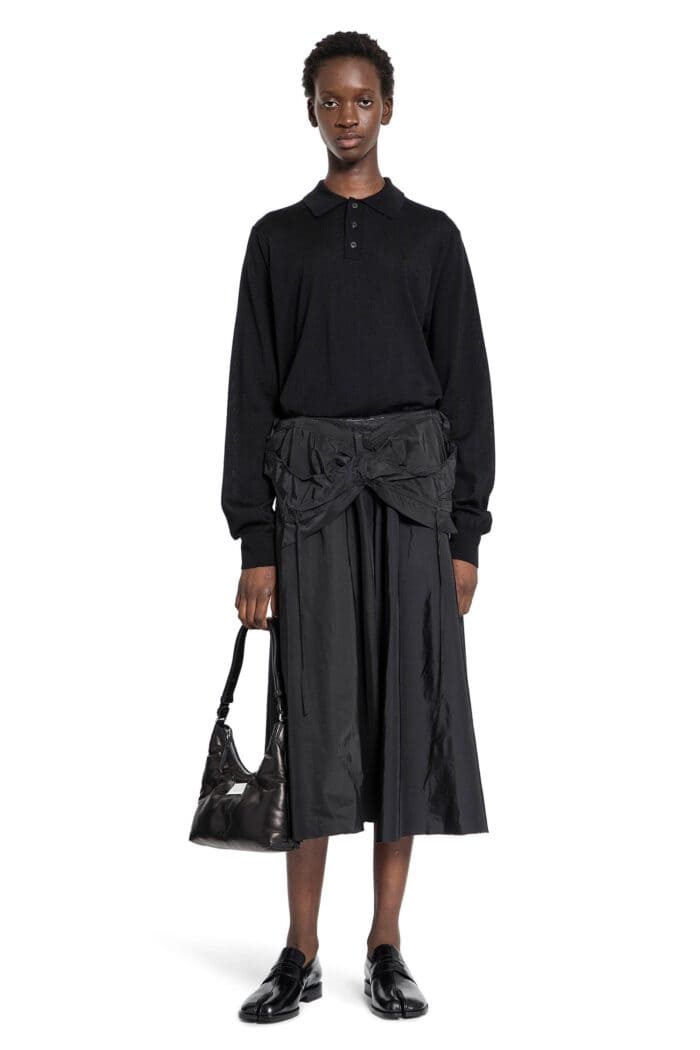 MAISON MARGIELA Gathered Nylon Bow Skirt