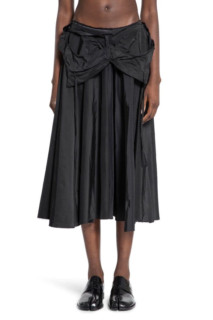 MAISON MARGIELA Gathered Nylon Bow Skirt