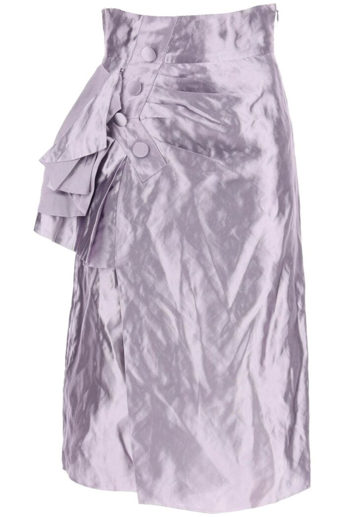 MAISON MARGIELA 'metallic Satin Midi Wrap Skirt With