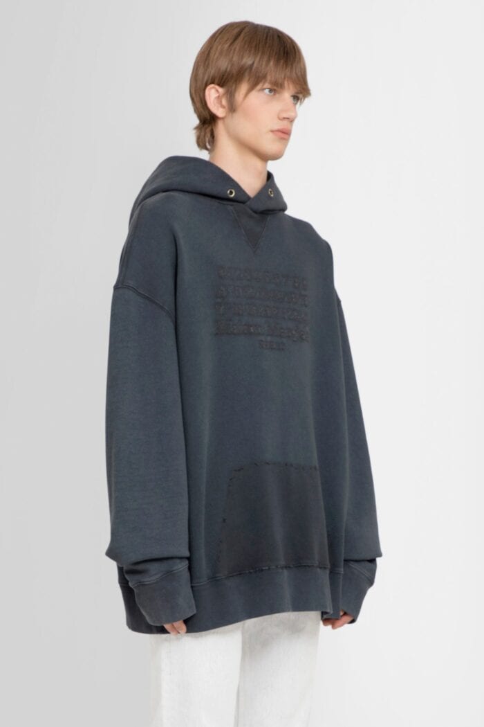 maison margiela number logo oversized hodie MAISON MARGIELA Number Logo Oversized Hodie