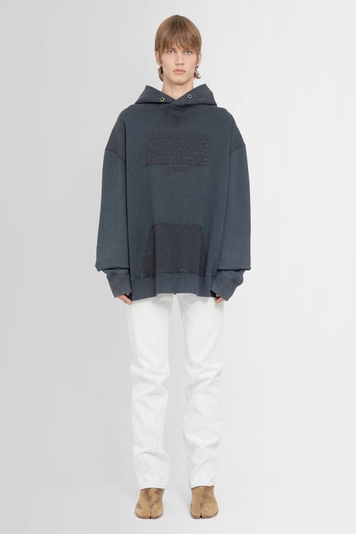 maison margiela number logo oversized hodie MAISON MARGIELA Number Logo Oversized Hodie