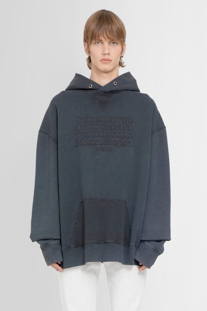 maison margiela number logo oversized hodie MAISON MARGIELA Number Logo Oversized Hodie