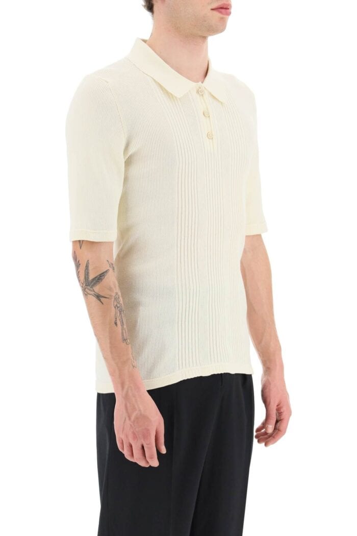 Maison Margiela Ribbed Stretch Polo Shirt