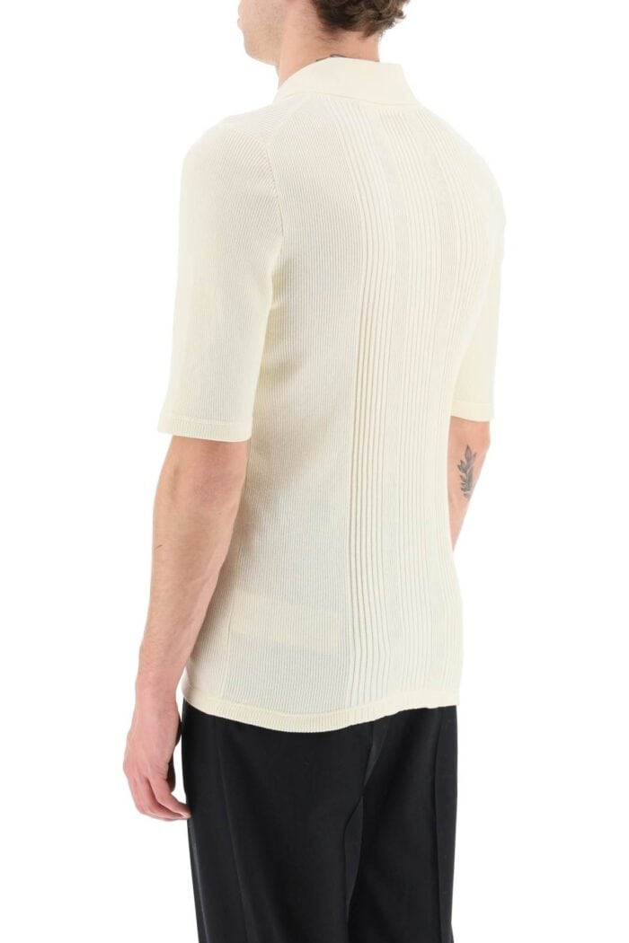 Maison Margiela Ribbed Stretch Polo Shirt